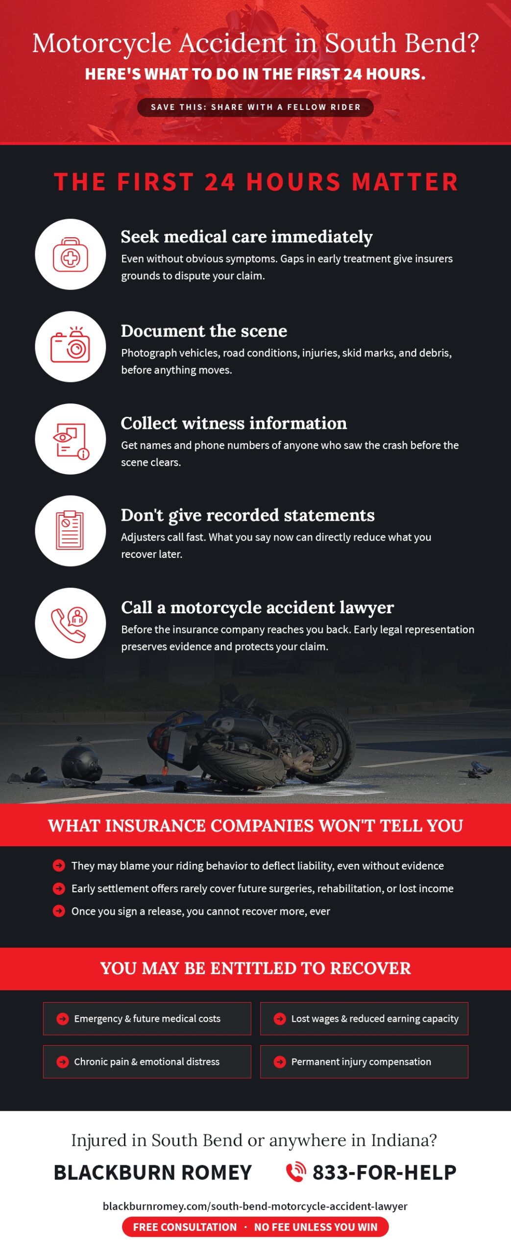 Motorcycle Accident in South Bend.
